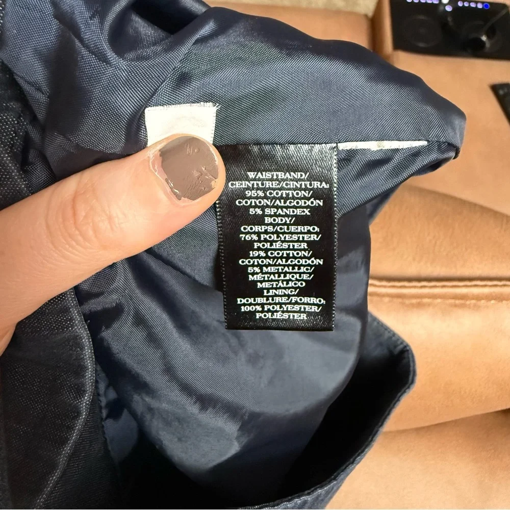 Ann Taylor Loft Shiny Metallic Skirt